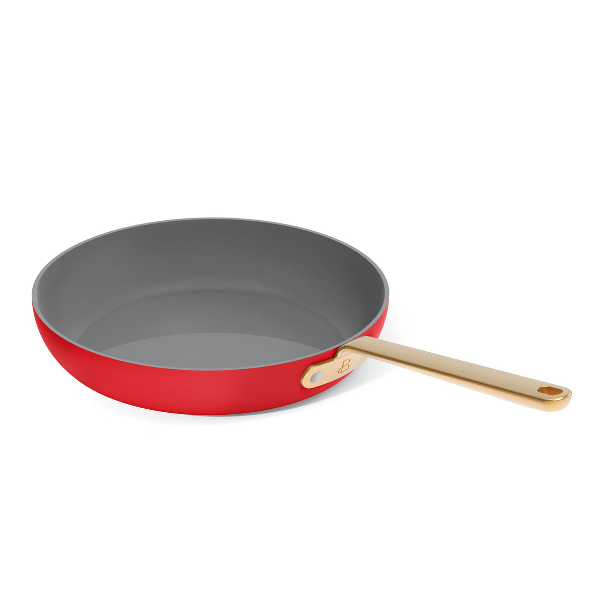 Beautiful 12-Piece Cookware Set, Pots and Pans with Strainer Lids and EverGood Ceramic Nonstick Coating, White Icing by Drew Barrymore