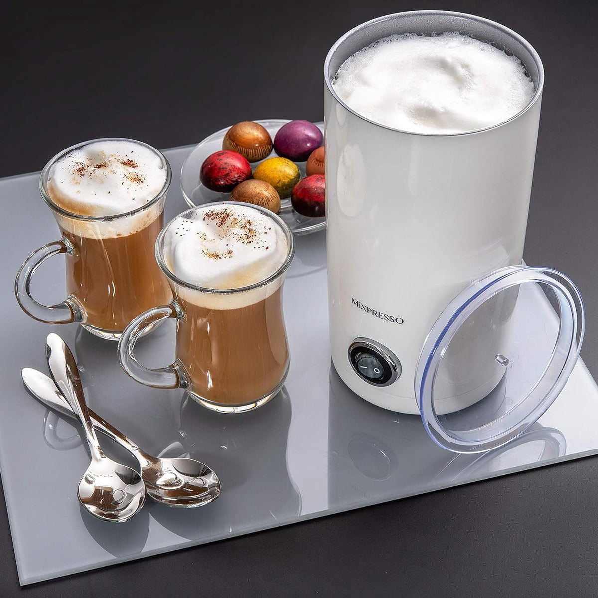 Mixpresso Electric Milk Frother - Latte Art Steamer, Electric Cappuccino Machine And Milk Warmer, Coffee Frother Maker & Hot Chocolate Maker