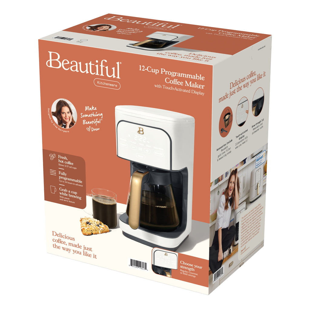 Beautiful 12 cup Programmable Coffee Maker, Thyme Green by Drew Barrymore