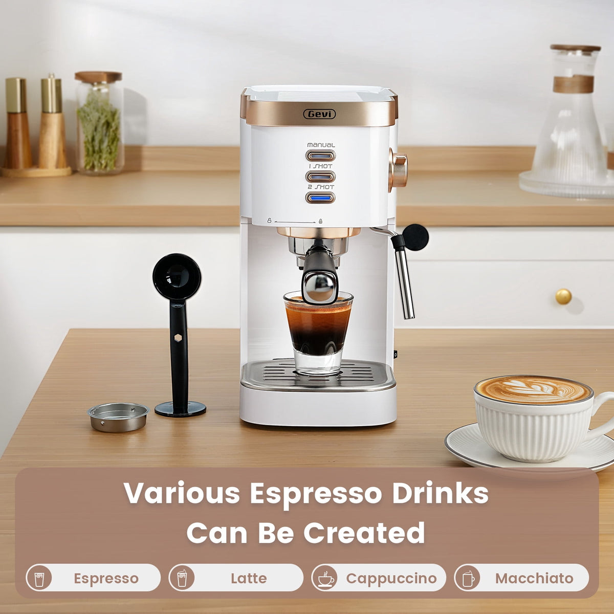 Gevi 20 Bar Espresso Machine, Coffee Maker with Milk Frother