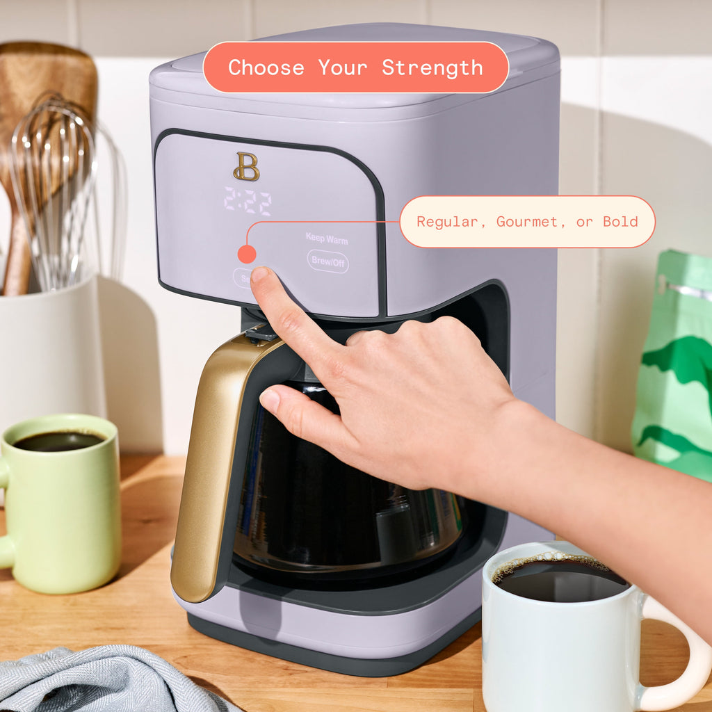 Beautiful 12 cup Programmable Coffee Maker, Thyme Green by Drew Barrymore