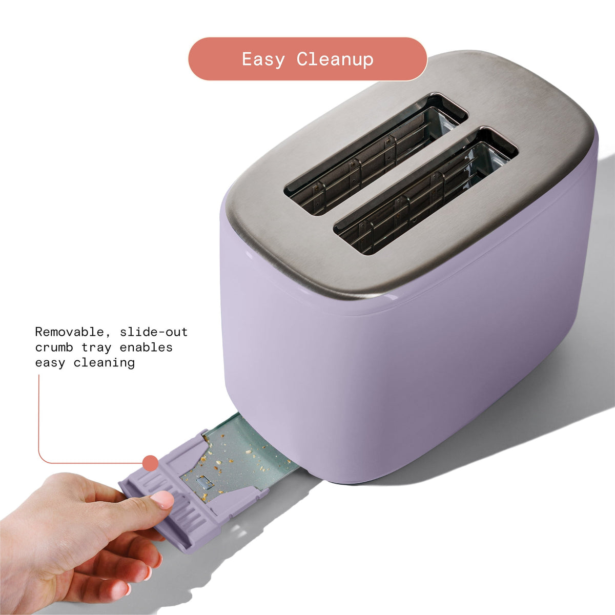 Beautiful 2 Slice Toaster with Touch-Activated Display, Thyme Green by Drew Barrymore