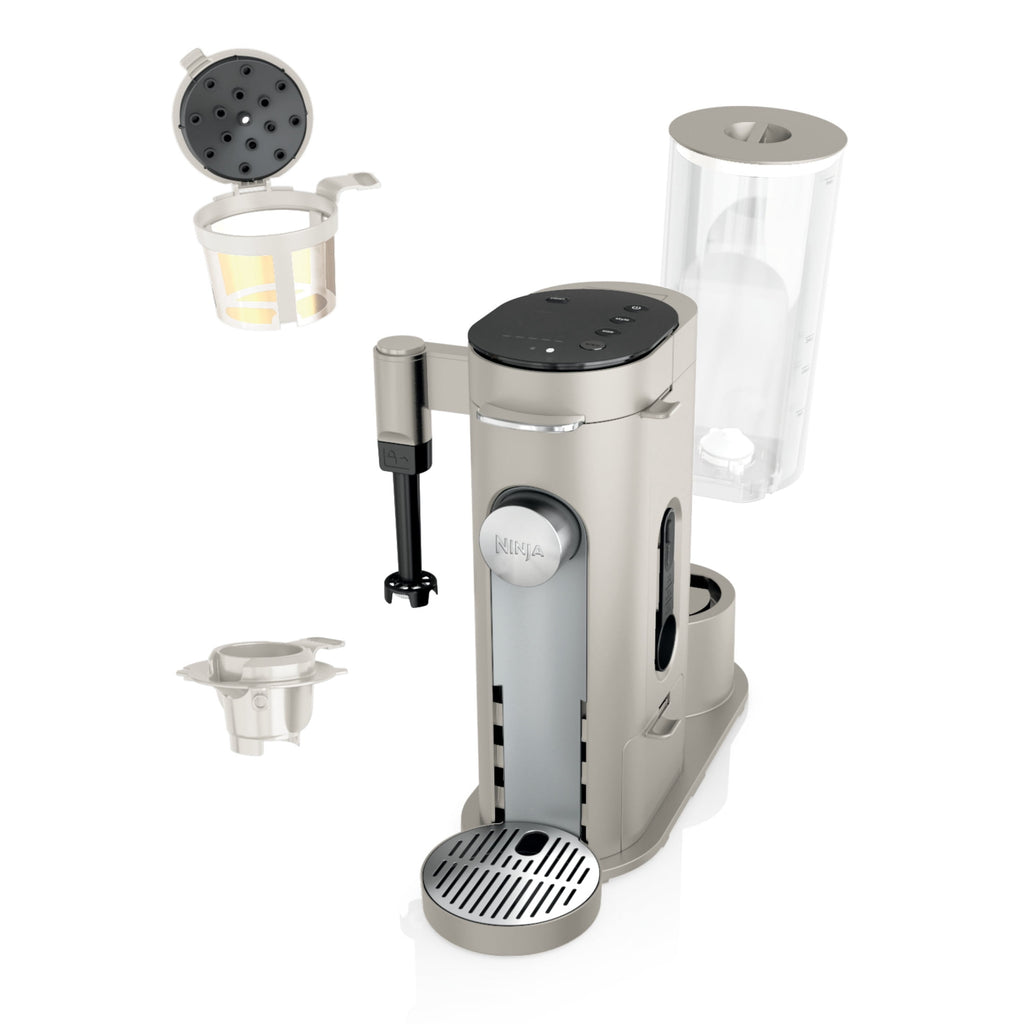 Ninja Pods & Grounds Specialty Single-Serve Coffee Maker, K-Cup Pod Compatible, Built-In Milk Frother, PB051SG, Sage Green