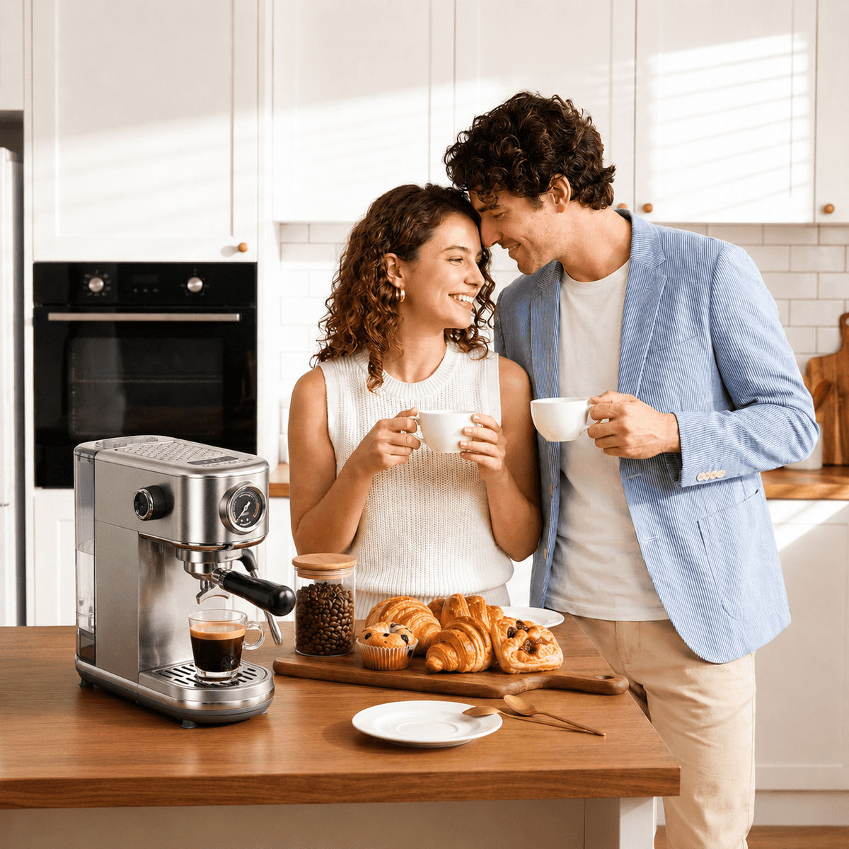 HiBREW 20 Bar Semi Automatic Espresso Machine for Home, Stainless Steel Coffee Maker with Steam Wand H10B
