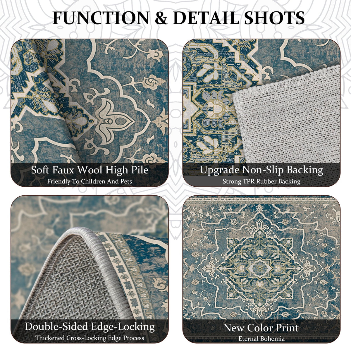 TECHVIDA Kitchen Rug Set 3 Piece,Non Slip Machine Washable Kitchen Mats, Farmhouse Hallway Doormat for Home Floor and Living Room,Gray