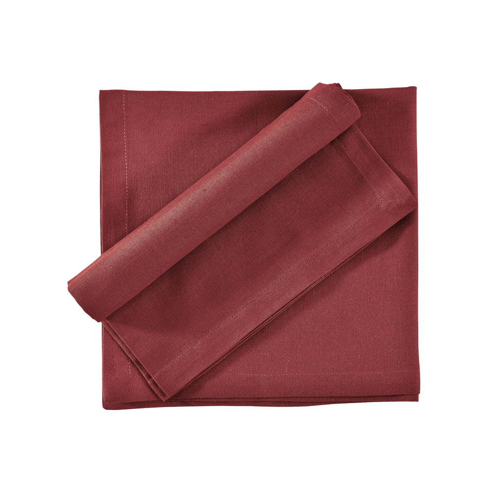 Fingercraft Cloth Napkin, Solid Color Cotton Linen Blend Table Napkins, Soft and Absorbent Fabric, Set of 12, Blush Pink