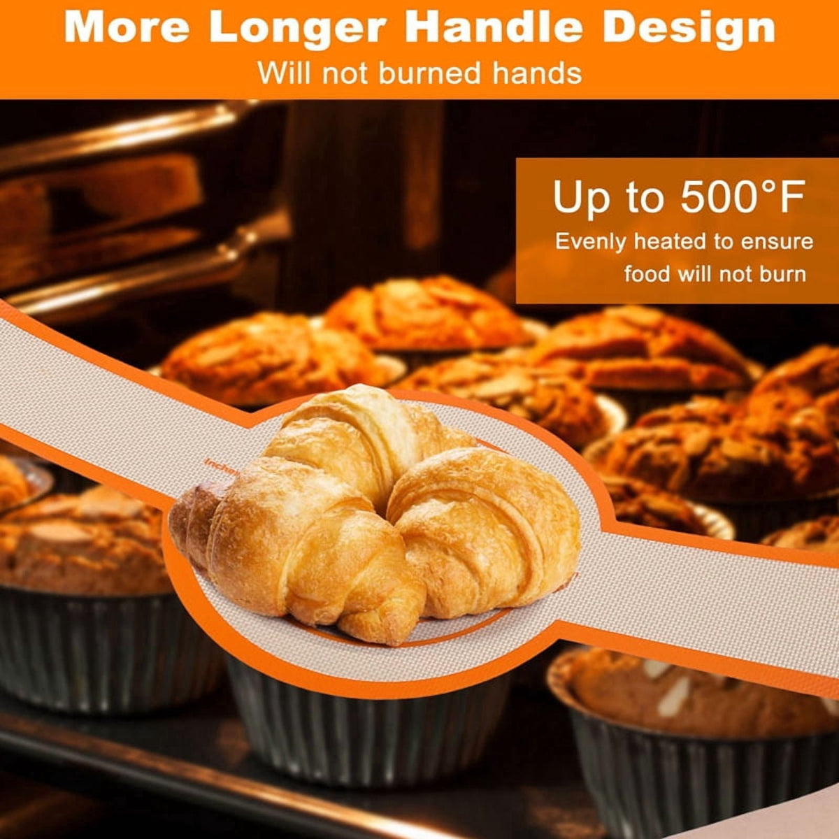 Luiisis 2 Pack Sourdough Bread Sling Set - Oval & Round Non-Stick Silicone Mat for Dutch Oven, Reusable with Long Handle for Easy Transfer