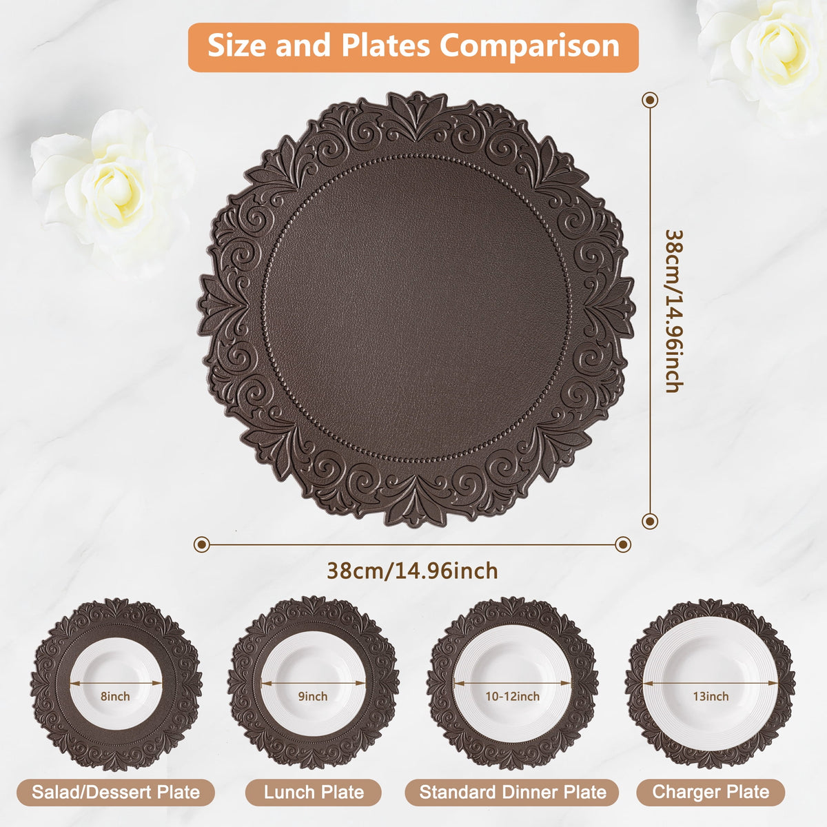 VCVCOO Placemats Set of 4 Beige Leather Place Mats Waterproof Wipeable Heat Resistant Sturdy Rectangle Kitchen Dining Table Mats for Indoor Outdoor Reversible Easy to Clean Place Mats