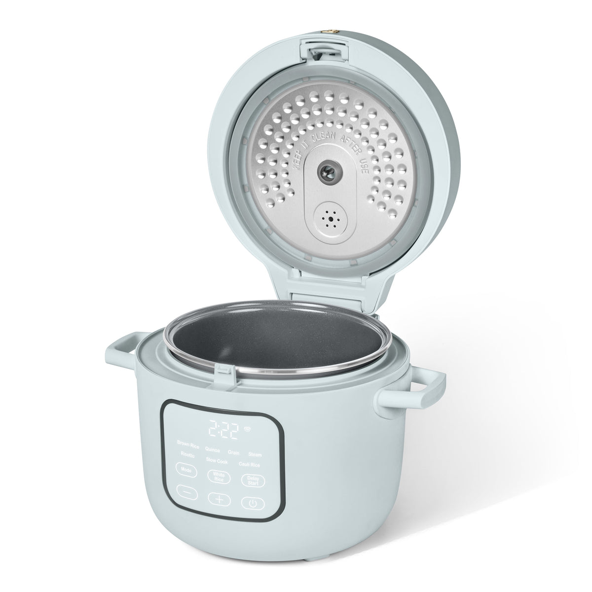 Beautiful 14-Cup Cooked, 6-Cups Uncooked Electric Rice and Grain Cooker, EverGood Ceramic Nonstick Coating, Thyme Green by Drew Barrymore