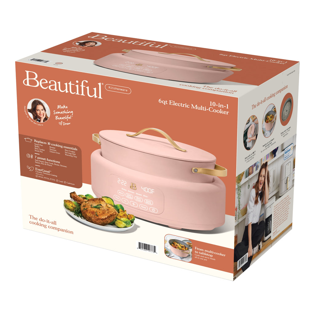 Beautiful 10 in 1, 6 Qt Electric Multi-Cooker, Thyme Green by Drew Barrymore