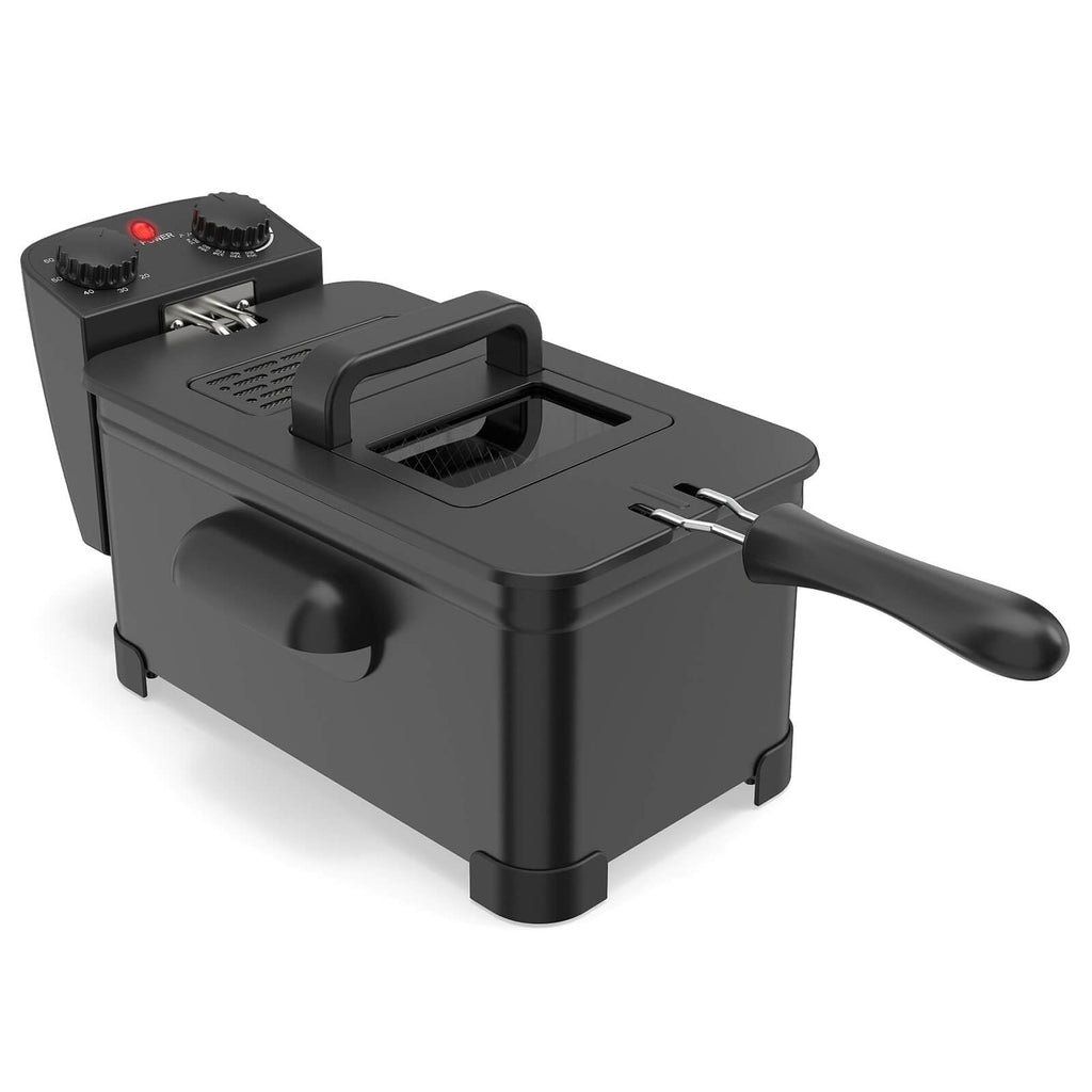 Costway Electric Deep Fryer 3.2 QT/12-Cup Stainless Steel 1700W with Frying Basket Silver