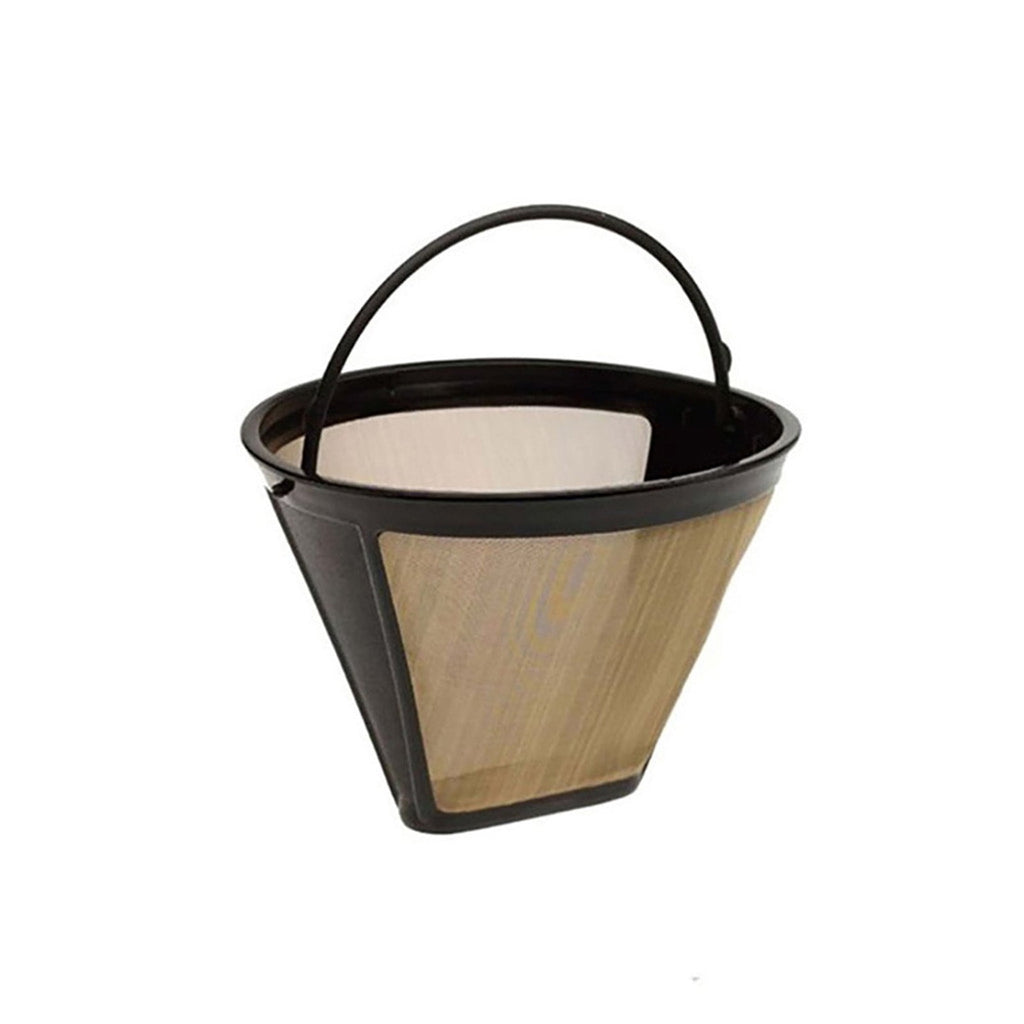RKZDSR Reusable Stainless Steel Coffee Filter - Basket Design for 8-12 Cup Coffee Makers and Independent Brewing