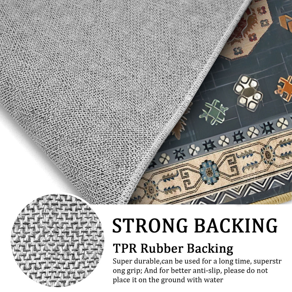 TECHVIDA Kitchen Rug Set 3 Piece,Non Slip Machine Washable Kitchen Mats, Farmhouse Hallway Doormat for Home Floor and Living Room,Gray