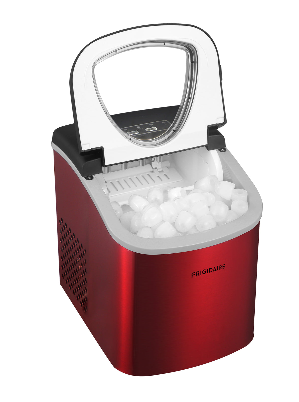 Frigidaire 26 lb Bullet Ice Maker Stainless Steel - compact, high-capacity icemaker producing bullet-shaped ice ideal for kitchens, parties, and entertaining