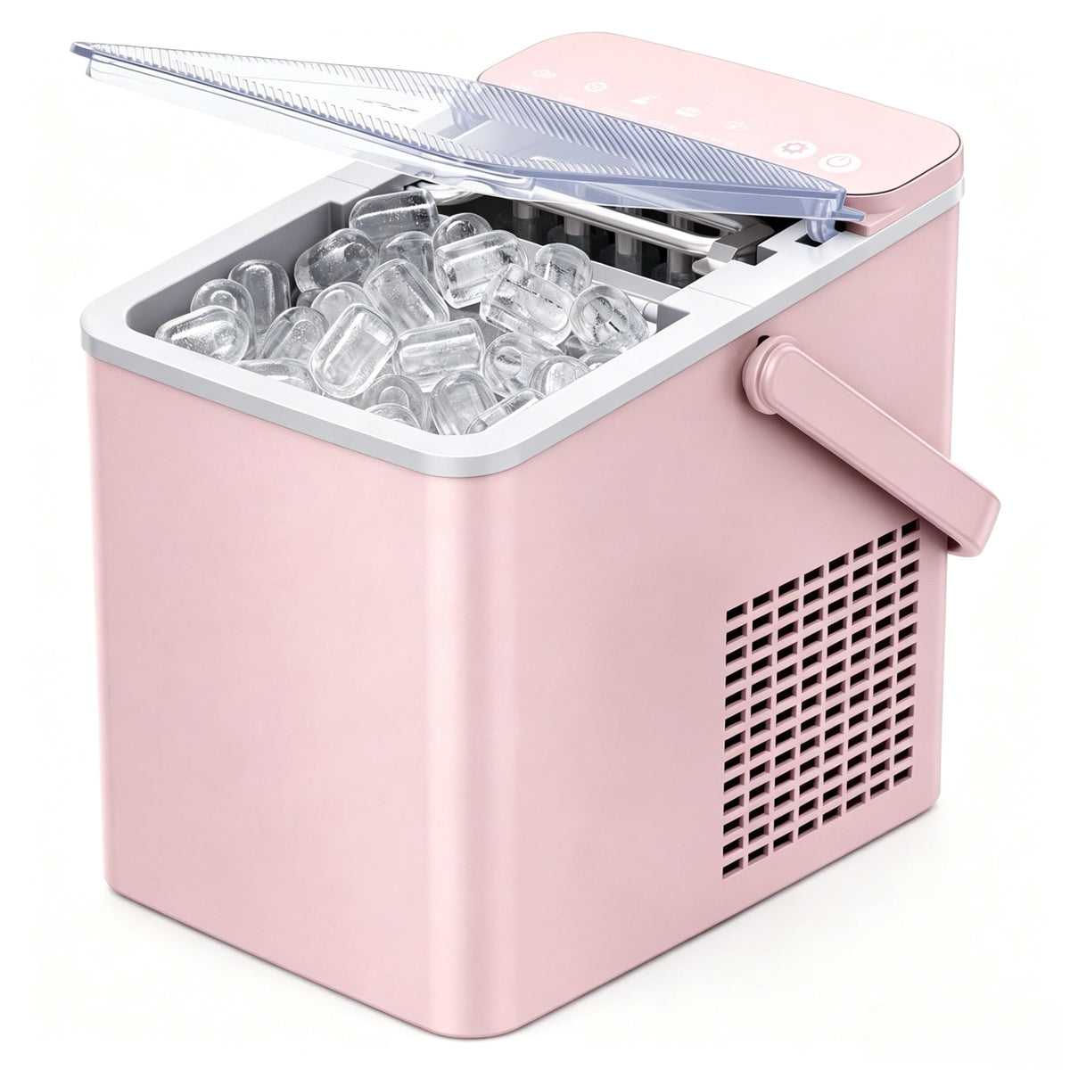 SIMZLIFE Portable Countertop Ice Maker, 26 Lbs/Day, 9 Bullet Ice Cubes in 6 Minutes, 2 Ice Sizes, Self-Cleaning Ice Machine, Black