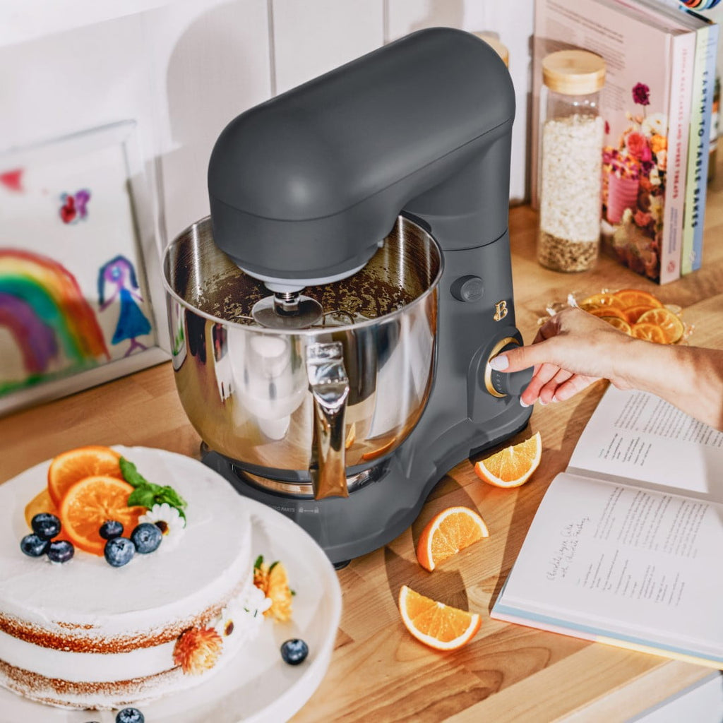 Beautiful 5.3 Qt Stand Mixer, Lightweight & Powerful with Tilt-Head, Chocolate by Drew Barrymore