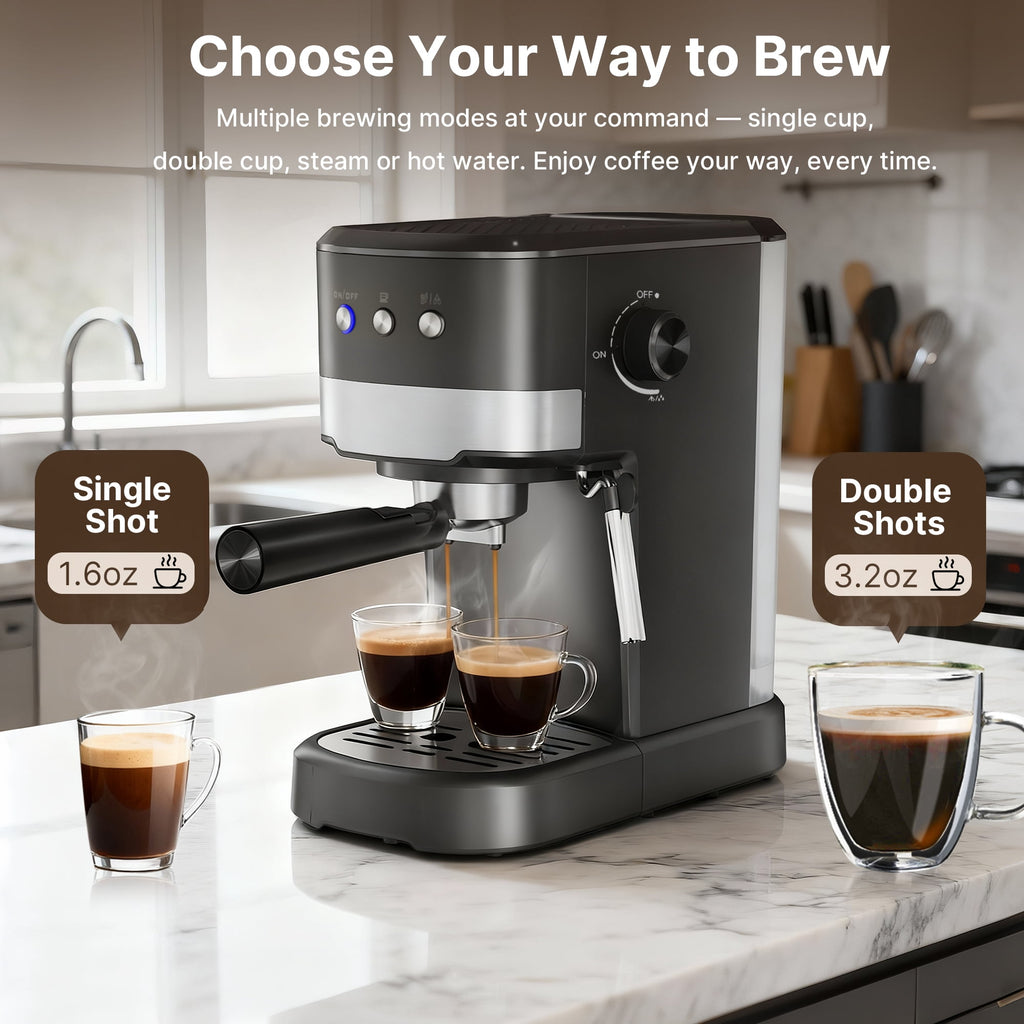Expresso Machine 15 Bar with Auto Milk Frother, Professional Espresso Maker with Steam Wand