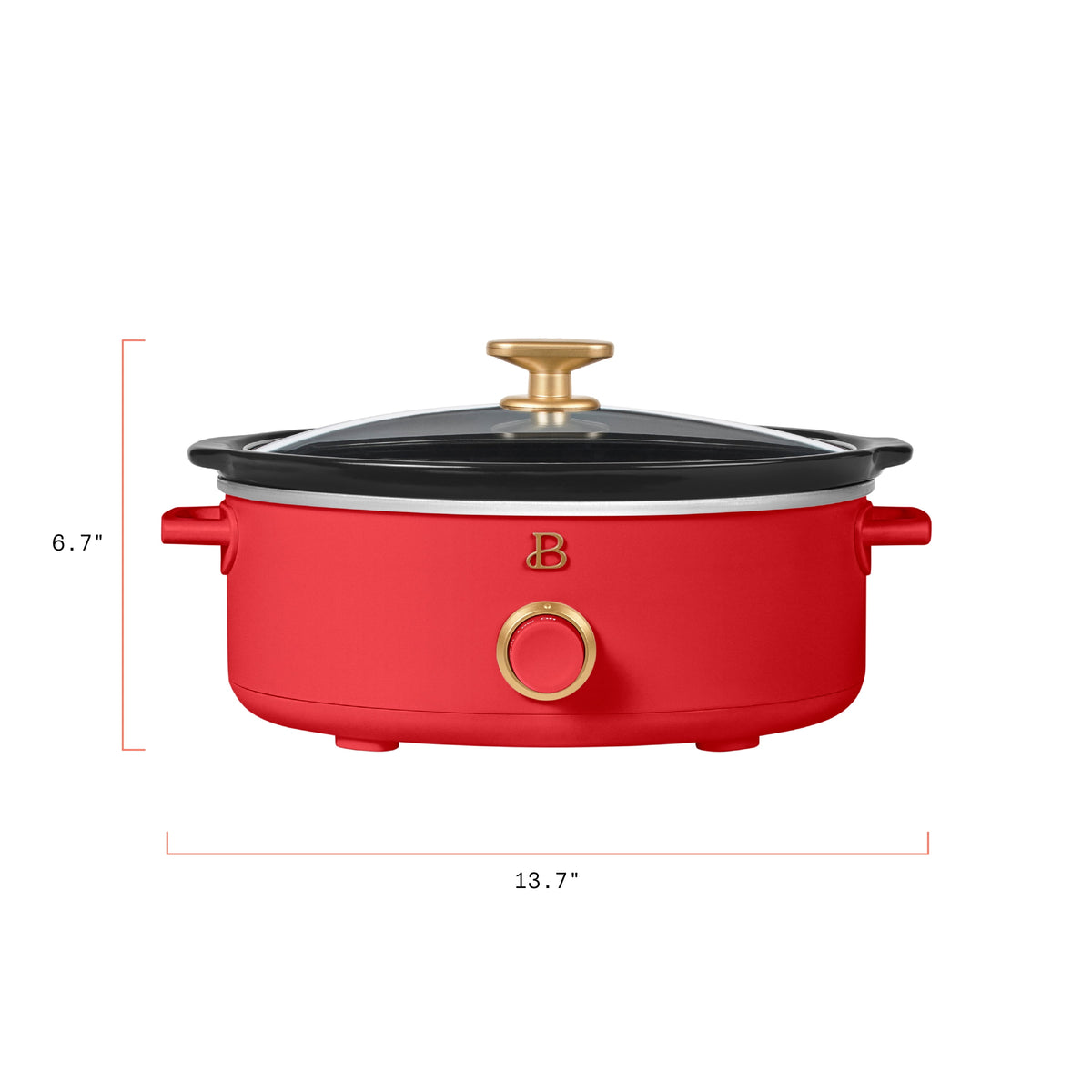 Beautiful 2.5 Qt Dip and Serve Manual Slow Cooker, Chocolate by Drew Barrymore