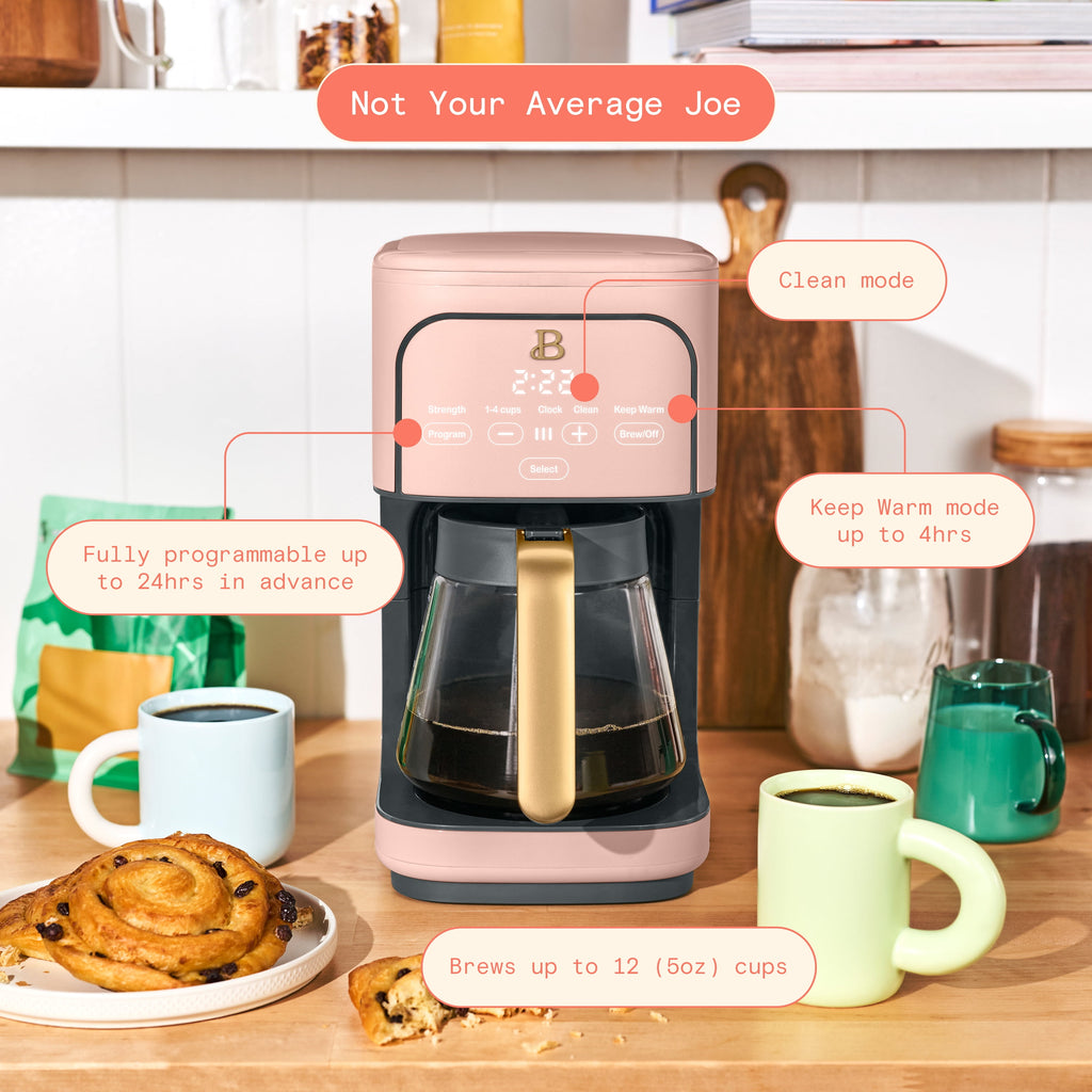 Beautiful 12 cup Programmable Coffee Maker, Thyme Green by Drew Barrymore
