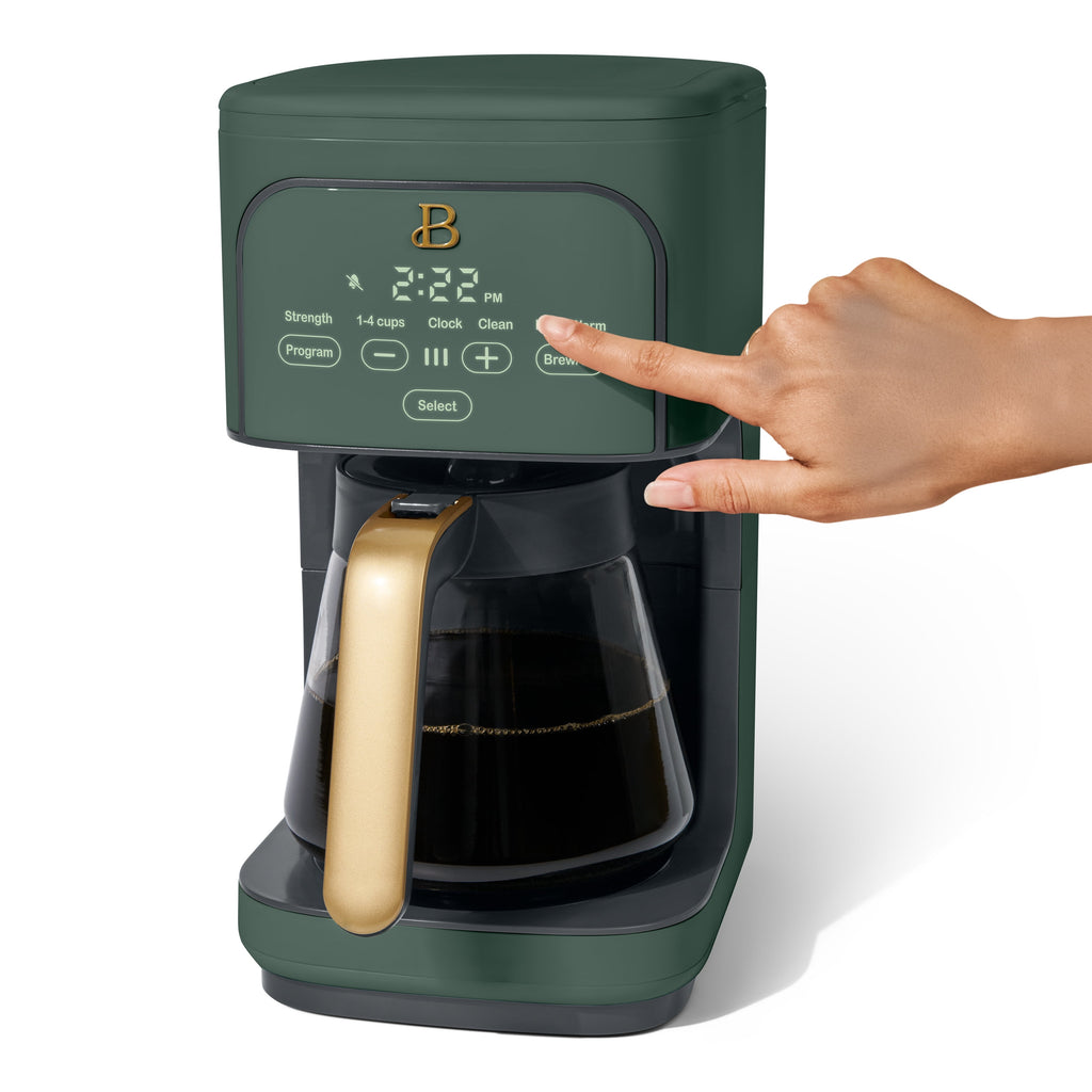 Beautiful 12 cup Programmable Coffee Maker, Thyme Green by Drew Barrymore