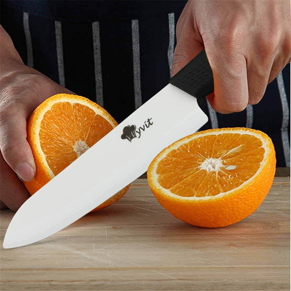 Ceramic Kitchen Knife 6 inch Chef Knife with Cover Fruit Paring Knife for Cutting Slicing Cheese Lettuce Vegetable
