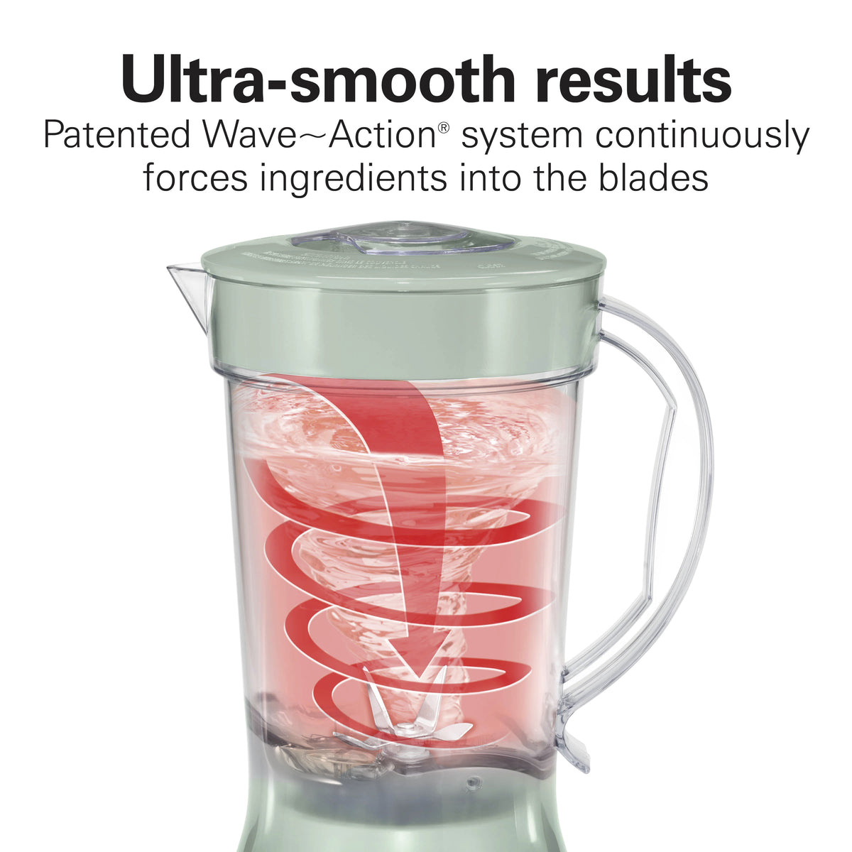 Hamilton Beach Smoothie Blender, 48 oz BPA-Free Jar 650 W 12-Function Countertop Blender for Kitchen, White