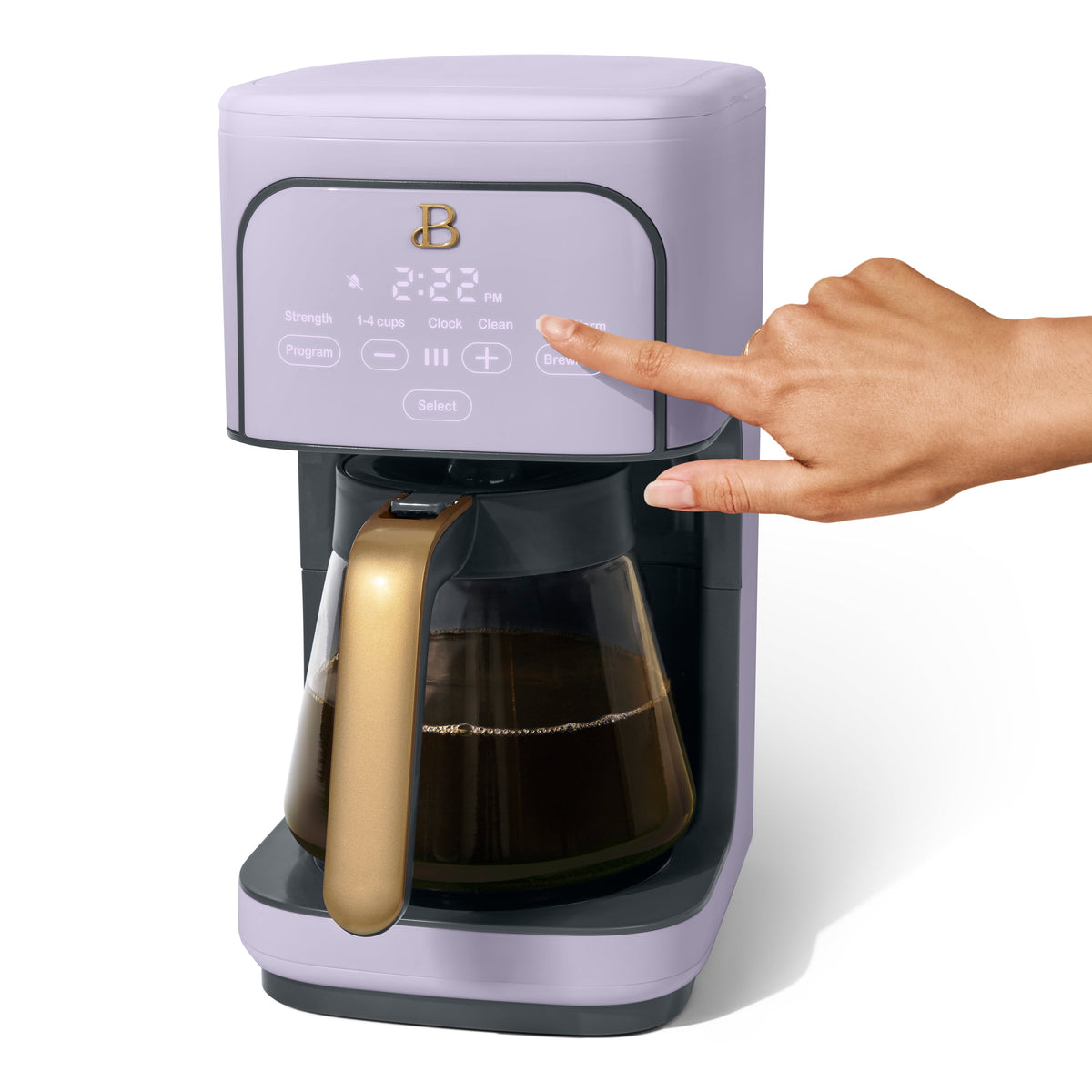 Beautiful 12 cup Programmable Coffee Maker, Thyme Green by Drew Barrymore