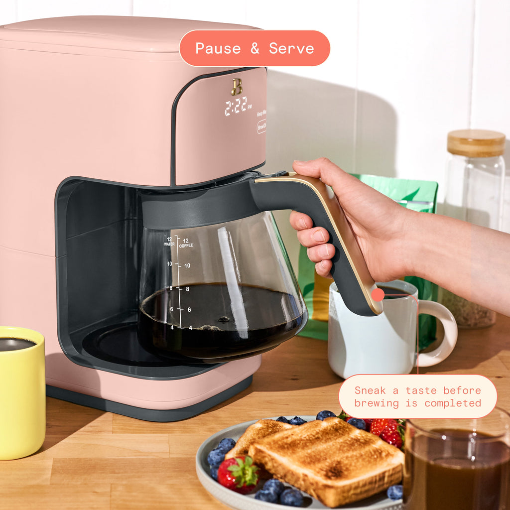 Beautiful 12 cup Programmable Coffee Maker, Thyme Green by Drew Barrymore