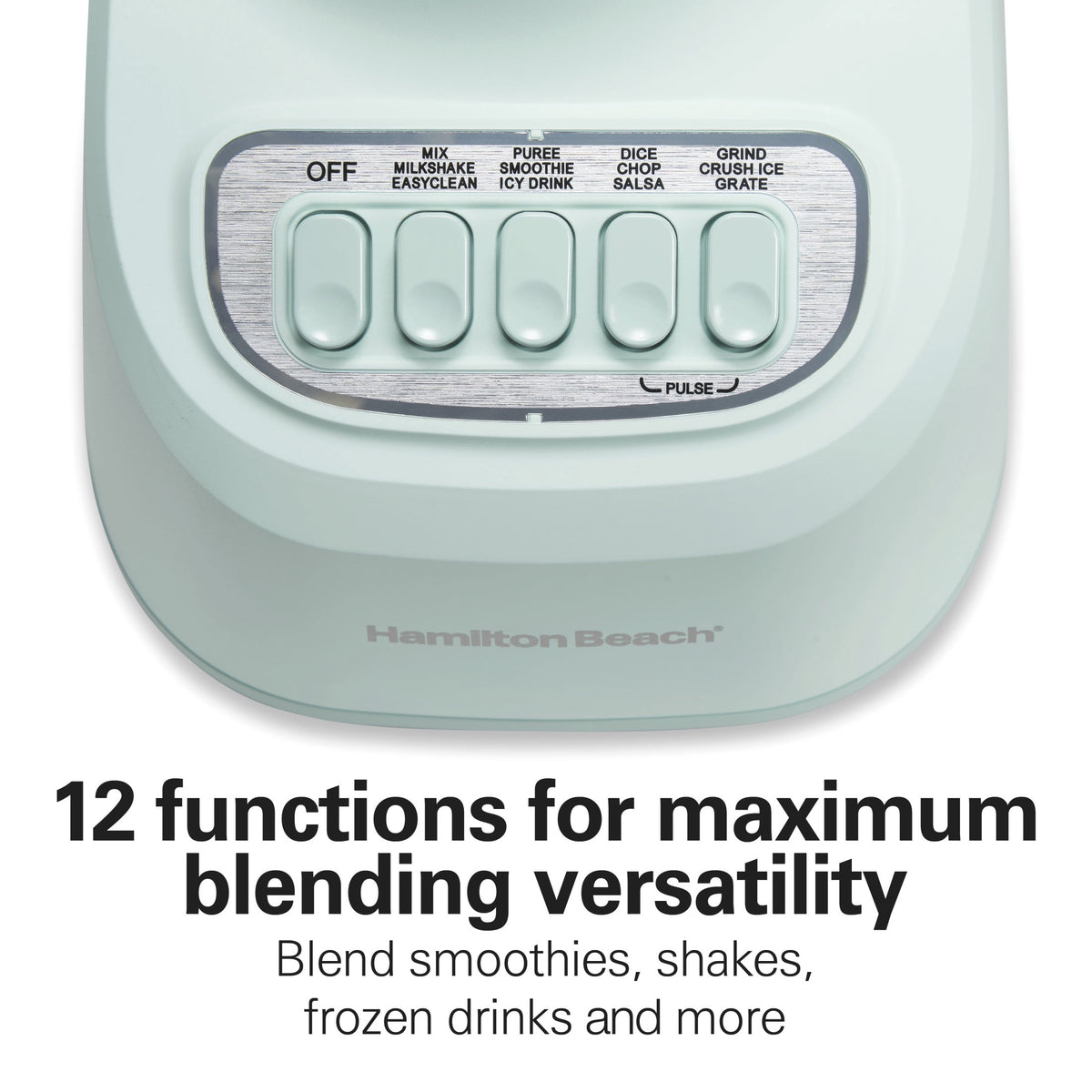 Hamilton Beach Smoothie Blender, 48 oz BPA-Free Jar 650 W 12-Function Countertop Blender for Kitchen, White