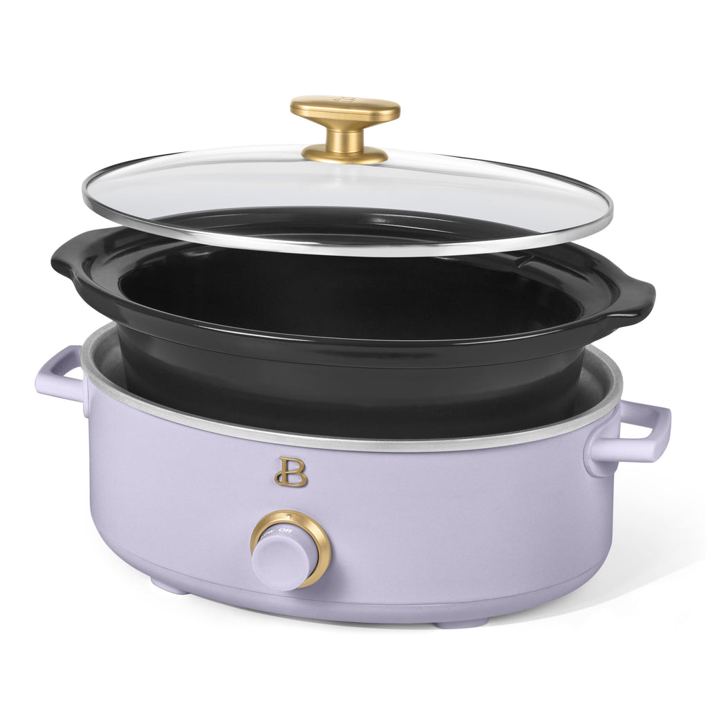 Beautiful 2.5 Qt Dip and Serve Manual Slow Cooker, Chocolate by Drew Barrymore