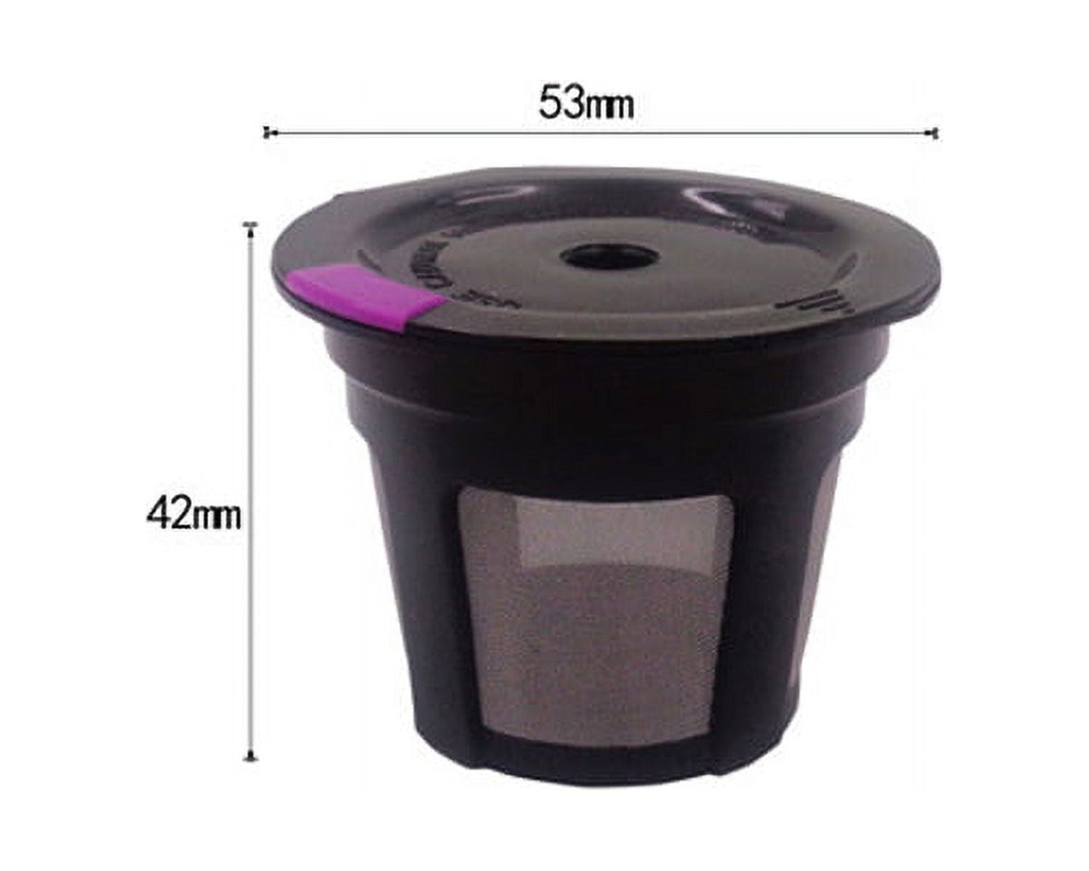 Reusable K Cups for Keurig, Universal Refillable Coffee Filters for Single Serve Coffee Maker, 4-Pack of Reusable Pods, Black