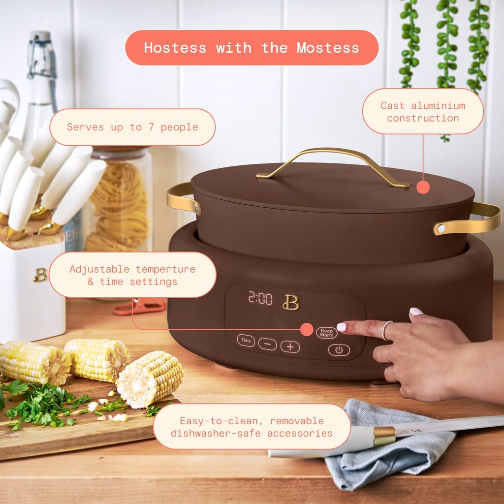Beautiful 10 in 1, 6 Qt Electric Multi-Cooker, Thyme Green by Drew Barrymore