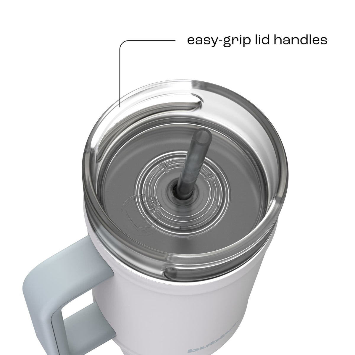 Bubba 40oz AutoClose Insulated Stainless Steel Tumbler with Straw and Handle, Office Siren Black