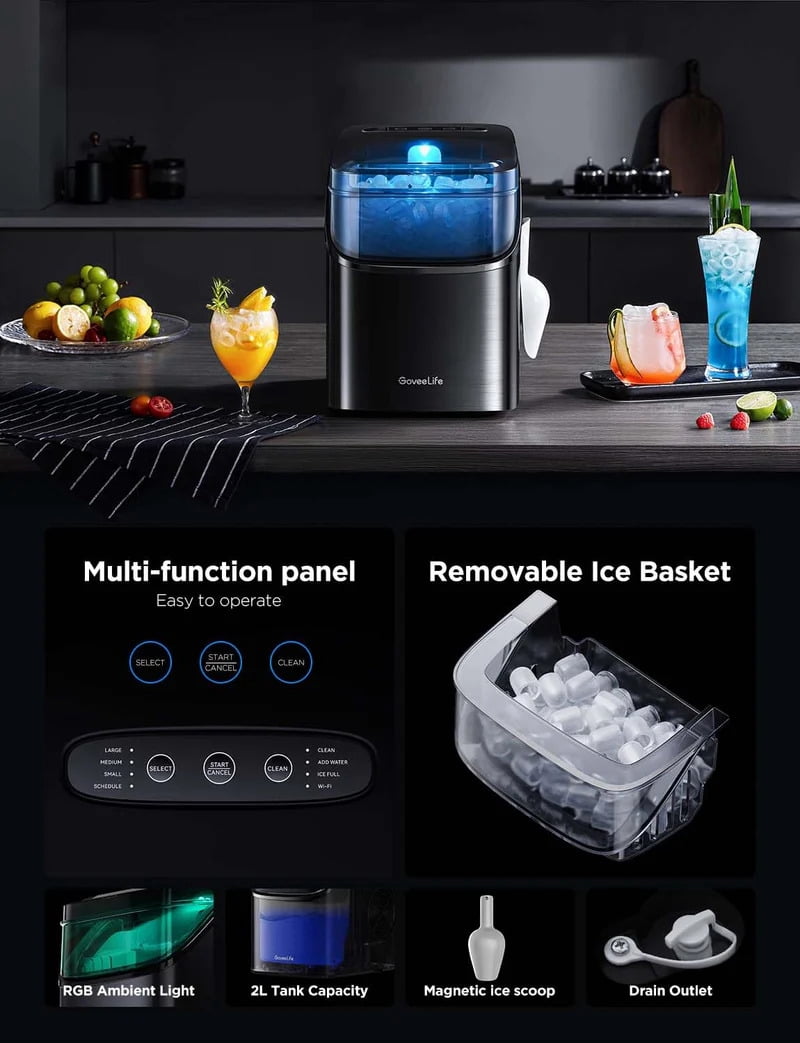 GoveeLife Smart Countertop Ice Maker 1s, Cooler
