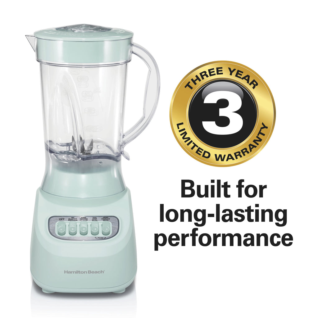 Hamilton Beach Smoothie Blender, 48 oz BPA-Free Jar 650 W 12-Function Countertop Blender for Kitchen, Black