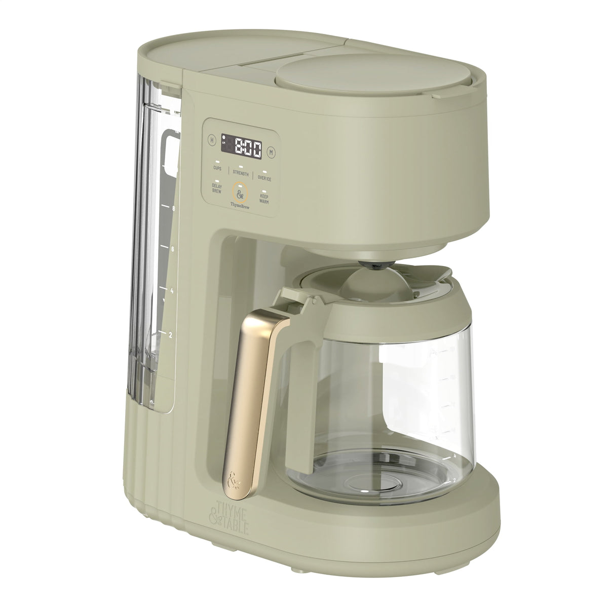 Thyme & Table 12-Cup Programmable Drip Coffee Maker, 60oz Water Reservoir, Atlantic Blue