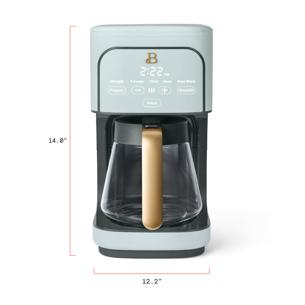 Beautiful 12 cup Programmable Coffee Maker, Thyme Green by Drew Barrymore