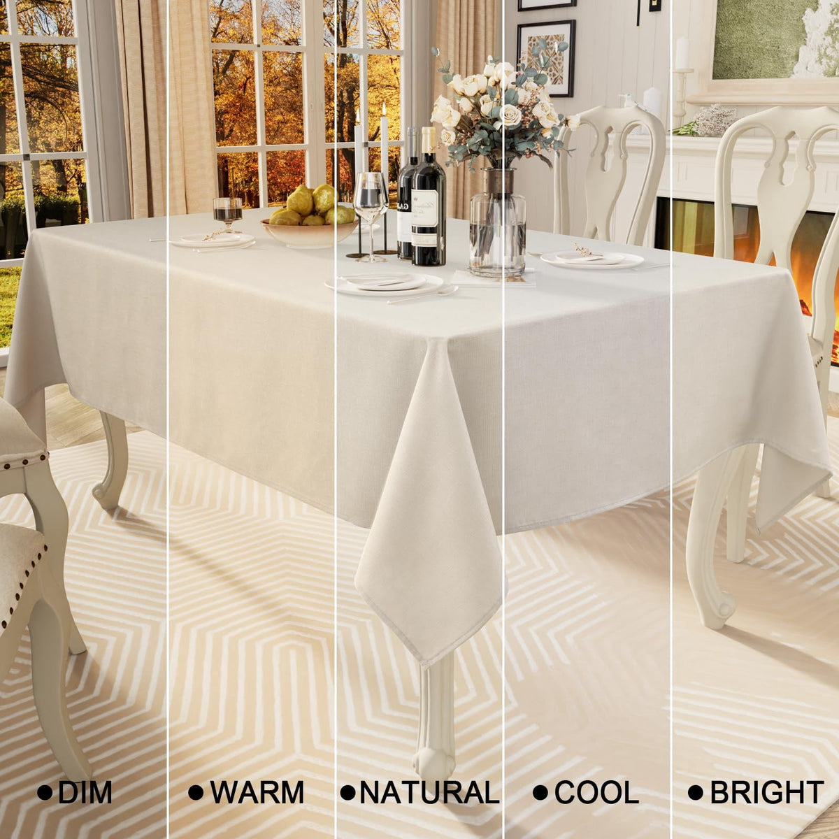 decorUhome Linen Rectangle Tablecloth 52x70 inch, Stain and Wrinkle Resistant Washable Table Cloth, Decorative Waterproof Fabric Table Cover for Dining Party, Sage Green