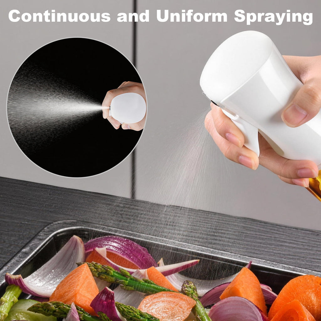 AGCAN Oil Sprayer for Cooking, 2 Pack Glass Olive Oil Sprayer Mister 220ml/7.4oz Glass Oil Dispenser for Air Fryer, BBQ, Baking, Salad
