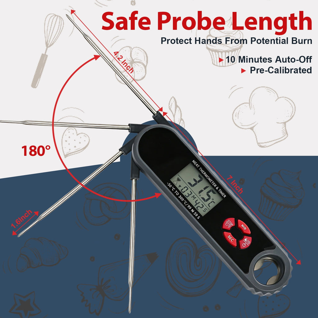 AGCAN Digital Meat Thermometer Instant Read Food Thermometers for BBQ Grilling Cooking