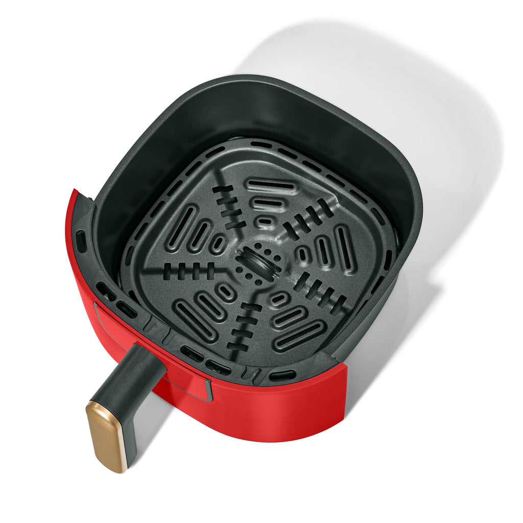 Beautiful 3 Qt Air Fryer with TurboCrisp Technology, EverGood Non-Toxic Ceramic Nonstick Coating, Chocolate by Drew Barrymore
