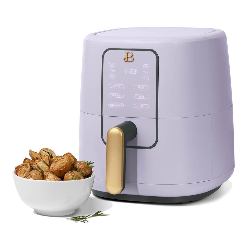 Beautiful 3 Qt Air Fryer with TurboCrisp Technology, EverGood Non-Toxic Ceramic Nonstick Coating, Chocolate by Drew Barrymore