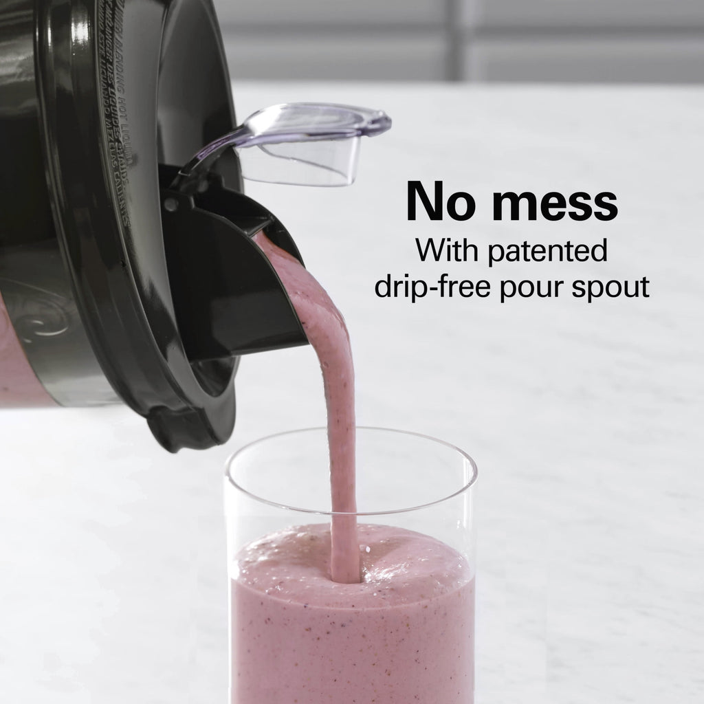 Hamilton Beach Multi-Function Smoothie Blender for Kitchen, 40 oz Jar for Smoothies and Shakes, Black
