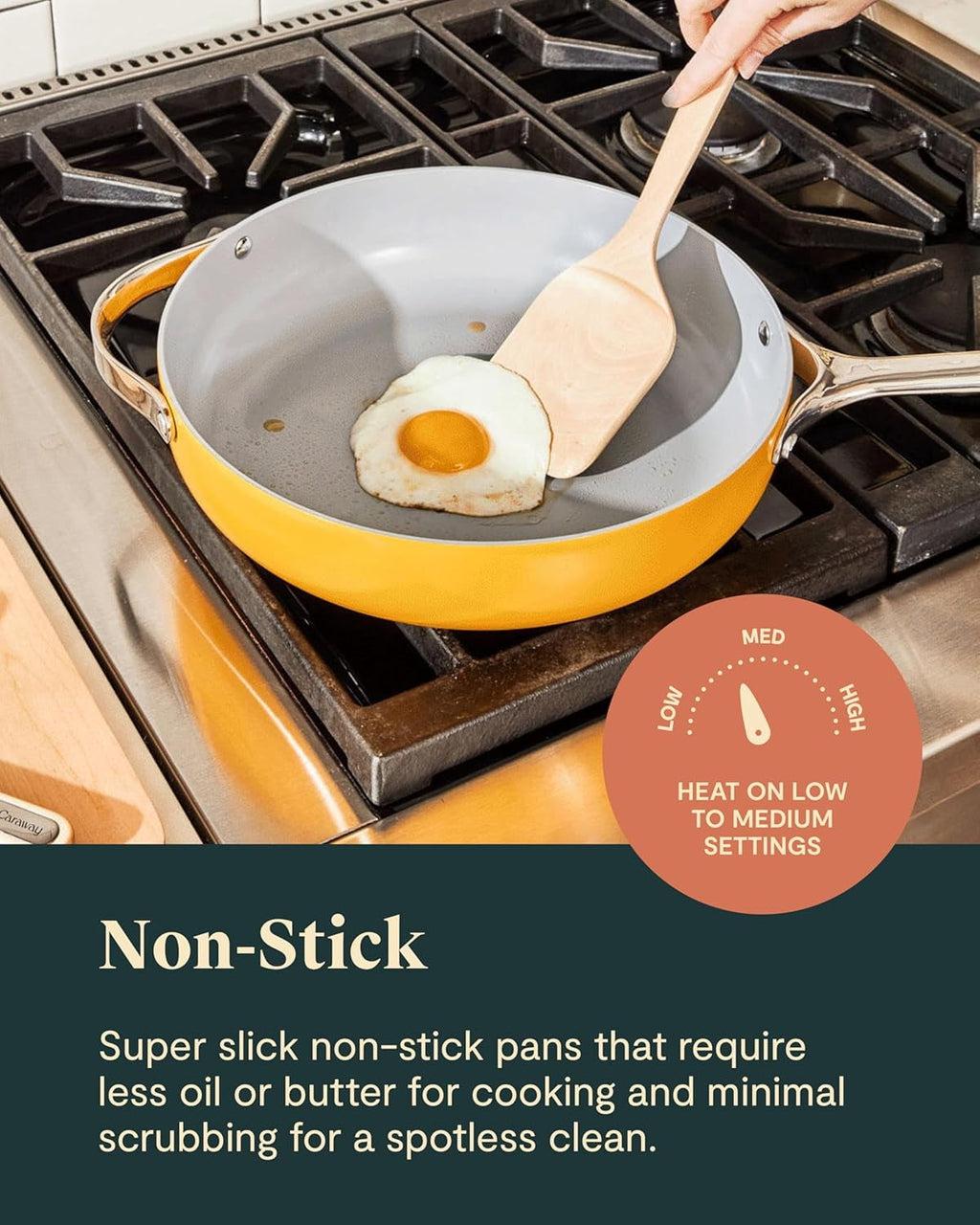 Caraway Ceramic Non-Stick Pots & Pans Cookware Set, 12- Piece, Cream