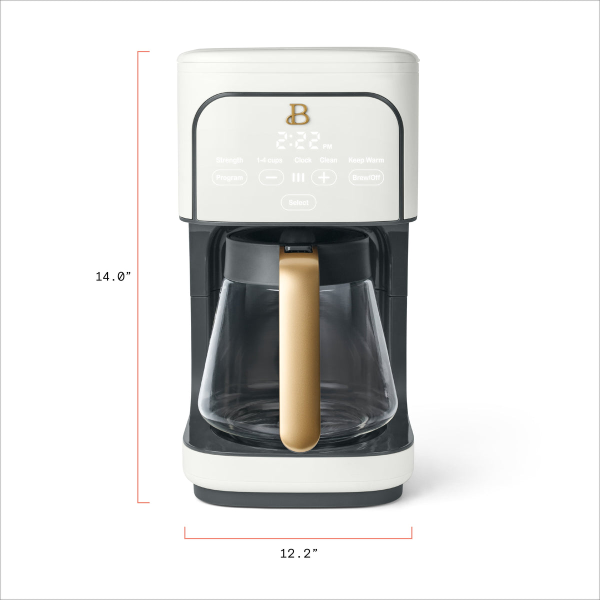 Beautiful 12 cup Programmable Coffee Maker, Thyme Green by Drew Barrymore