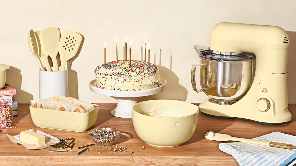 Beautiful 5.3 Qt Stand Mixer, Lightweight & Powerful with Tilt-Head, Chocolate by Drew Barrymore