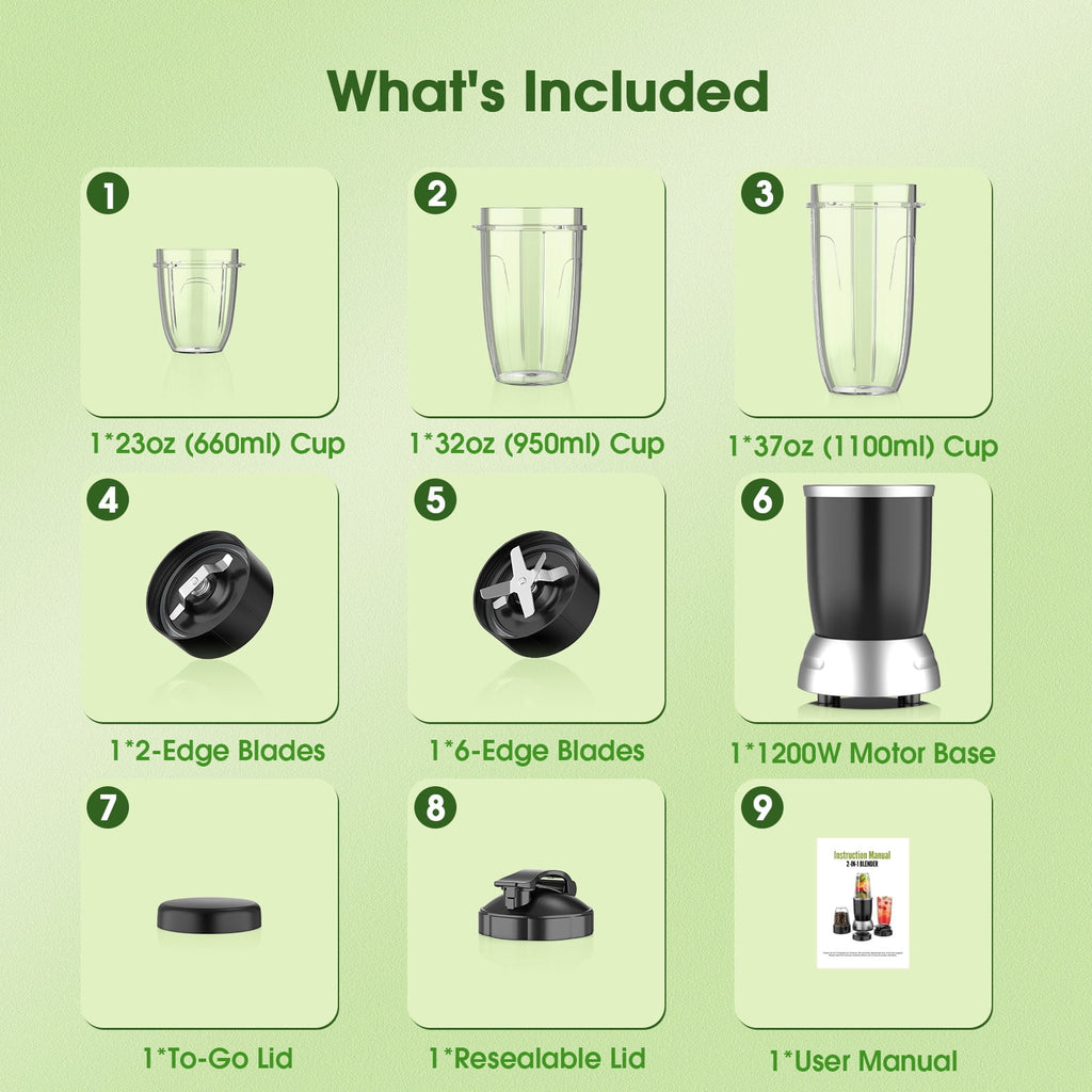 ONSON Smoothie Blender, 1800W High-Speed Countertop Blender, 70 Oz BPA-Free Jar for Shakes, Smoothies, Frozen Drinks & Ice Crushing