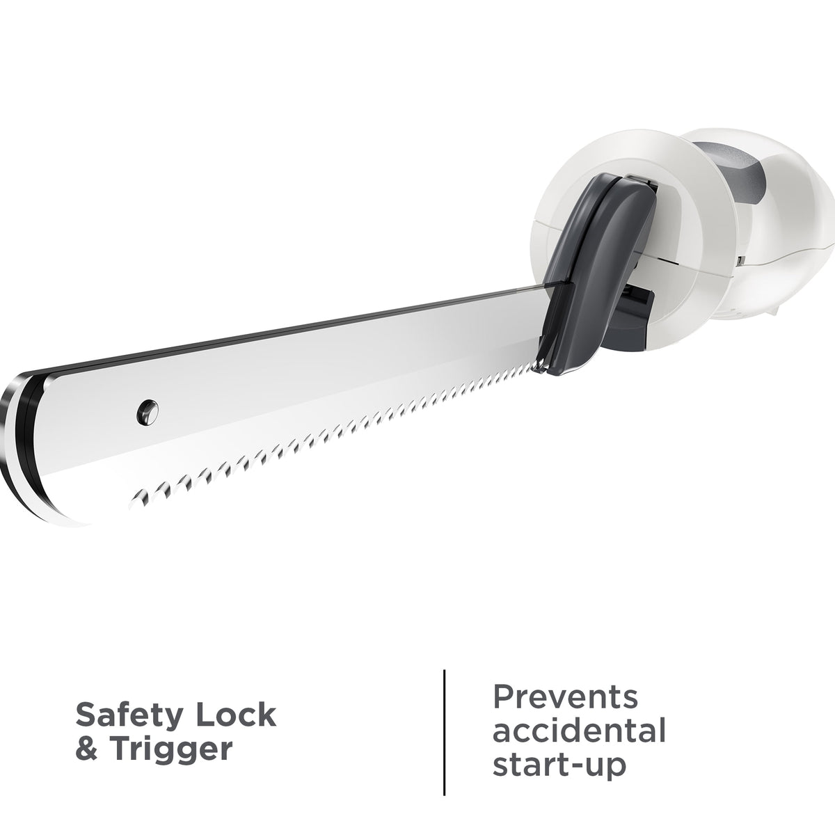 BLACK+DECKER 9-Inch Electric Carving Knife, Stainless Steel, White