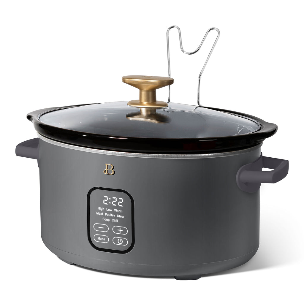 Beautiful 6 Qt Programmable Slow Cooker, Thyme Green by Drew Barrymore