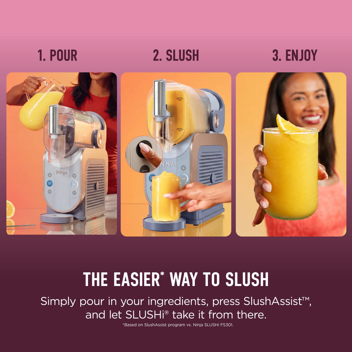 Ninja SLUSHi Smart Frozen Drink Maker, SlushAssist Technology, FS351BL Light Blue